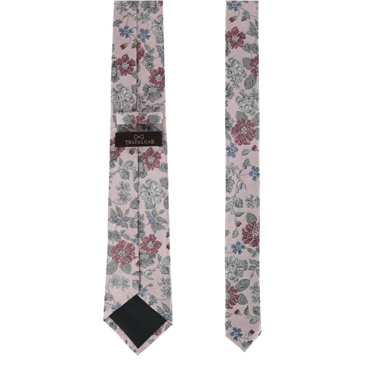 Nico Subtle Vine and Flower Patterned Silk Necktie sold by Trafalgar product image thumbnail 4