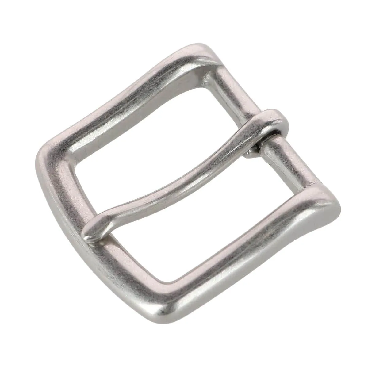 32mm Soft Edged Solid Brass Brushed Nickel Single Prong Buckle sold by Trafalgar product image thumbnail 4