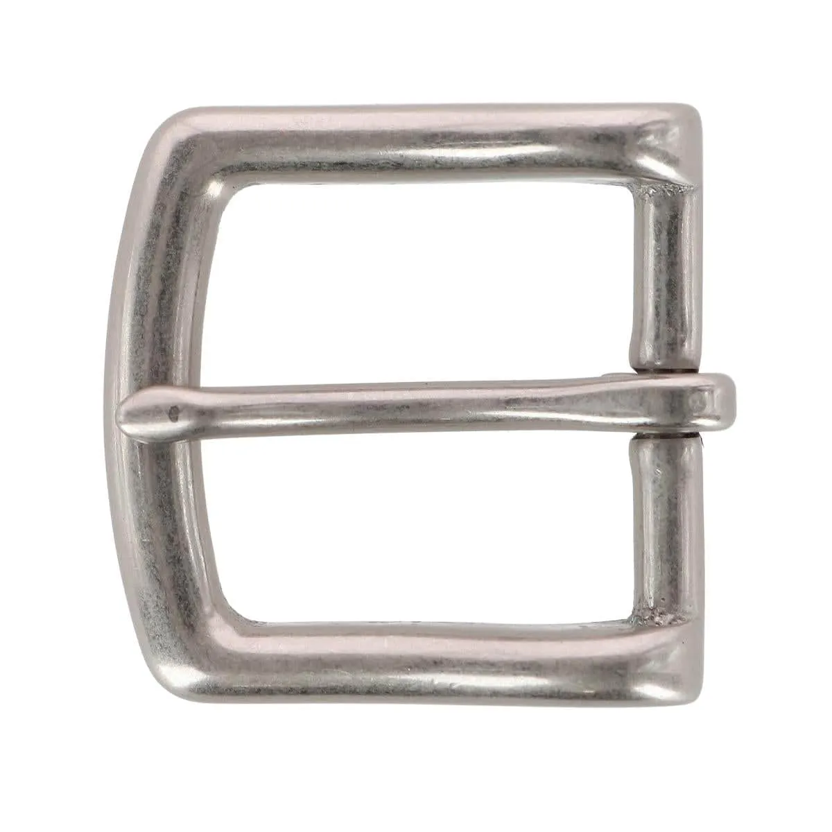 32mm Soft Edged Solid Brass Brushed Nickel Single Prong Buckle sold by Trafalgar product image thumbnail 2