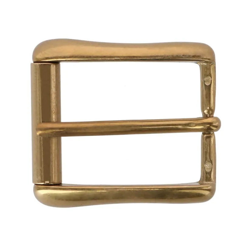35mm Italian Brass Antique Gold Roller Buckle made by Trafalgar