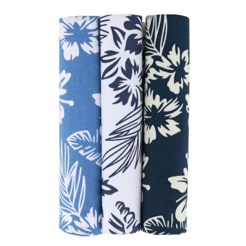 Mana Hawaiian Print Cotton Handkerchiefs (3 Pack) made by Trafalgar