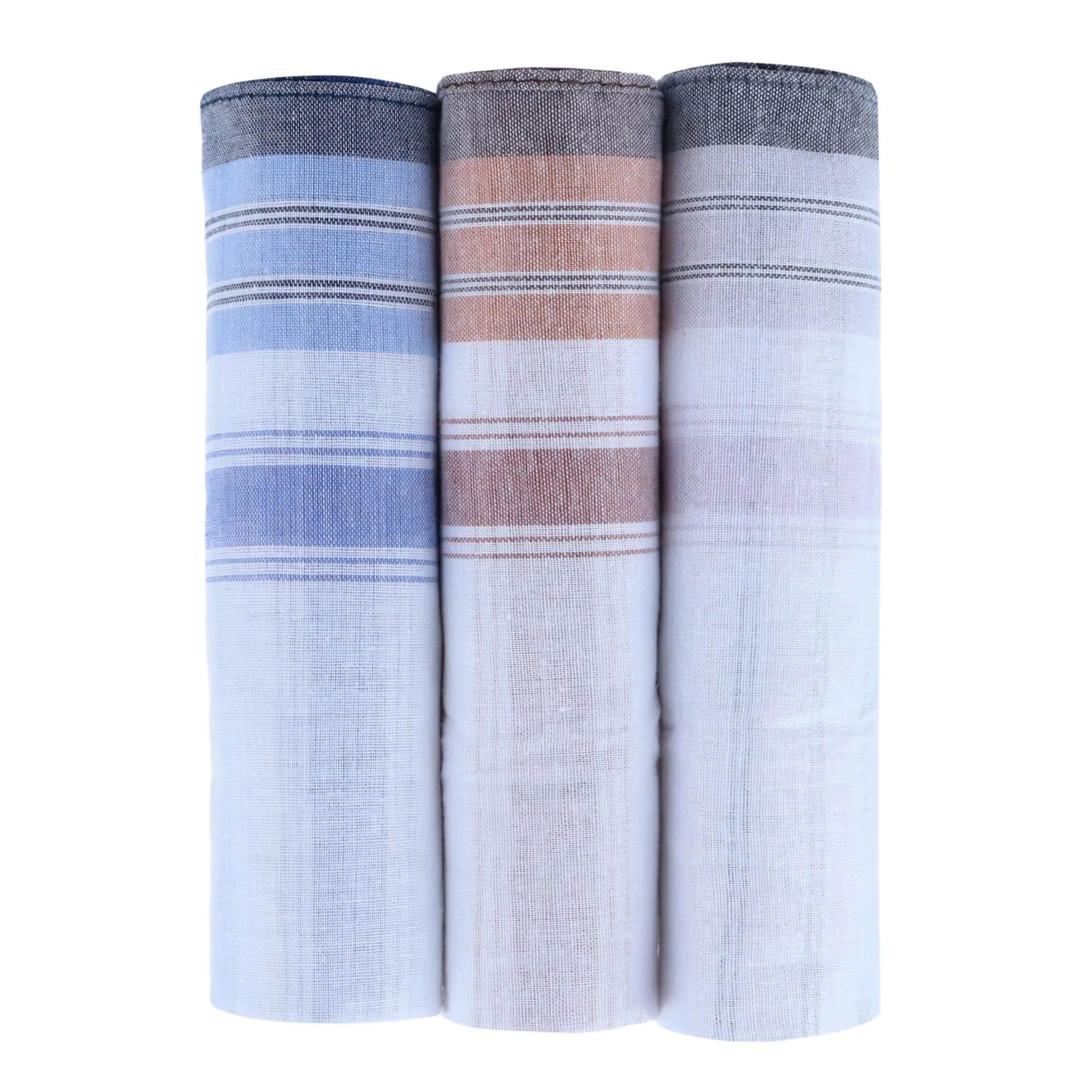 Checked Cotton Handkerchiefs (3 Pack) sold by Trafalgar product image thumbnail 2