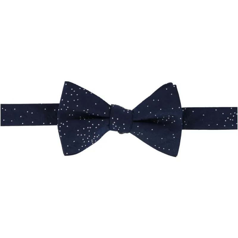 Mystere Metallic Star Light Silk Bow Tie made by Trafalgar