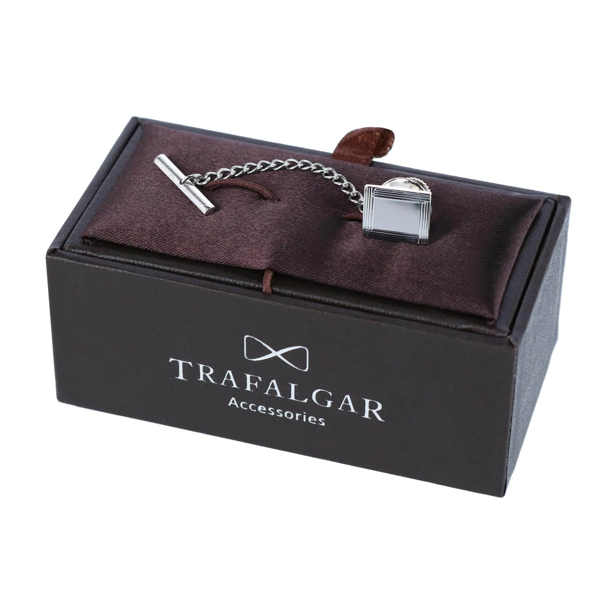 Sutton Sterling Silver Engine-Turned Tie Tack sold by Trafalgar product image thumbnail 3