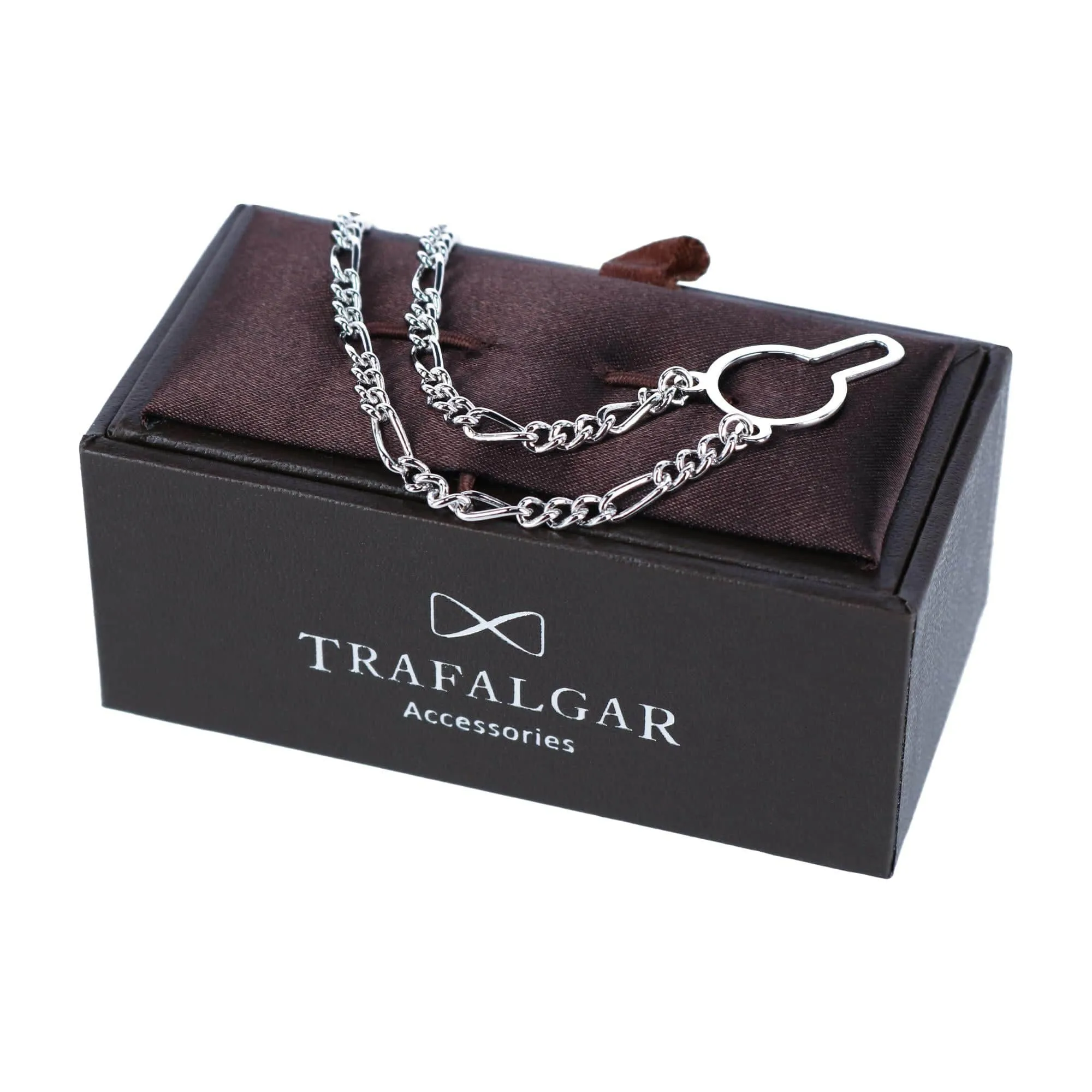 Sutton Sterling Silver Figaro Tie Chain sold by Trafalgar product image thumbnail 5