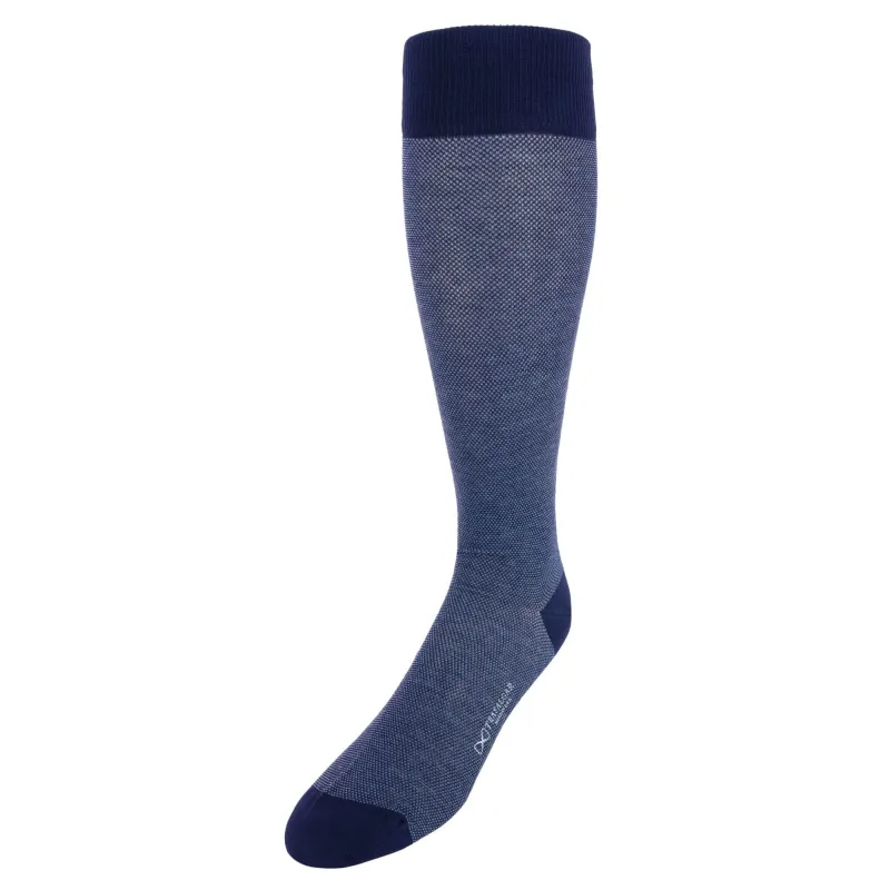 Noah Nail head Design Over The Calf Mercerized Cotton Socks made by Trafalgar