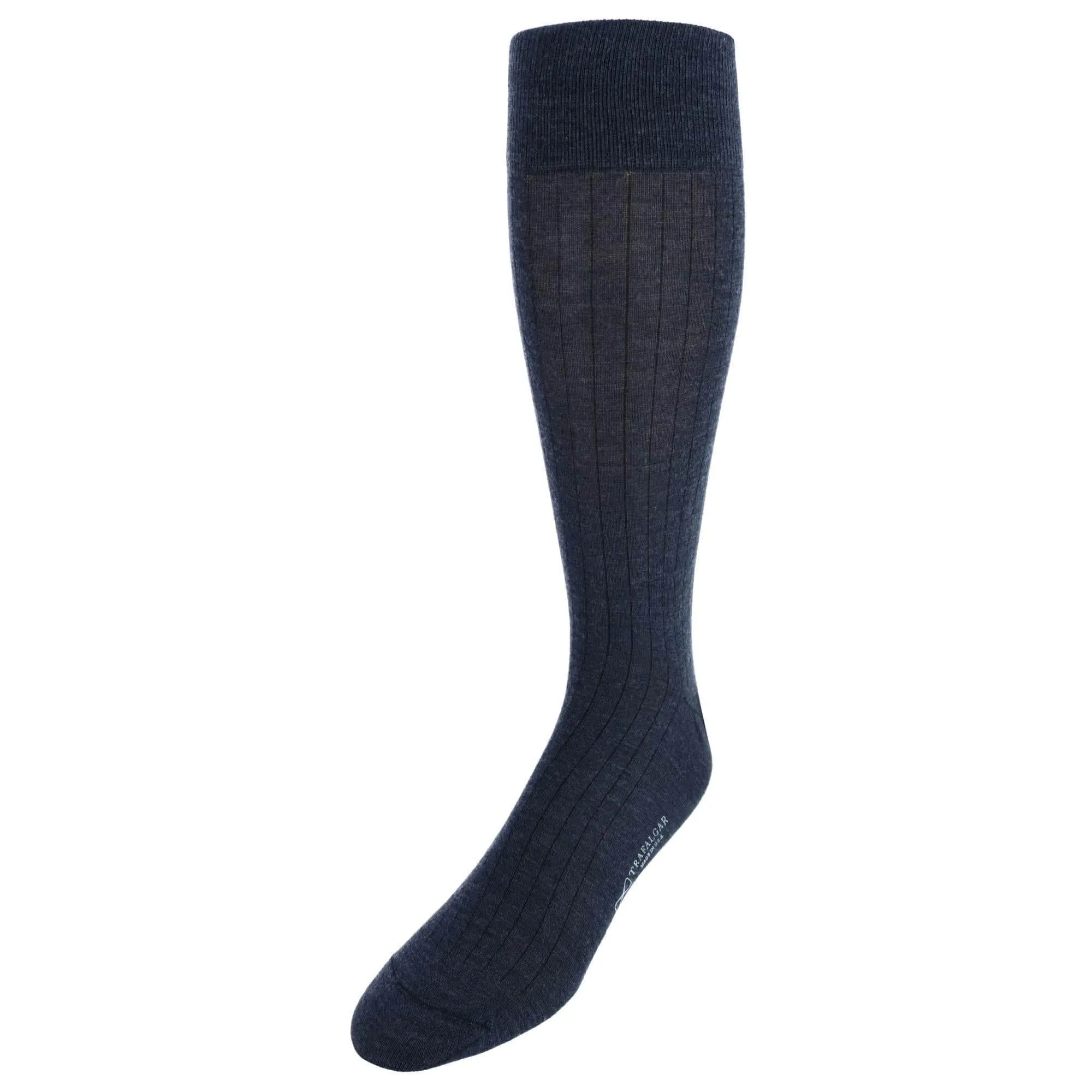 Sutton Fine Merino Wool Solid Color Ribbed Socks sold by Trafalgar product image thumbnail 4