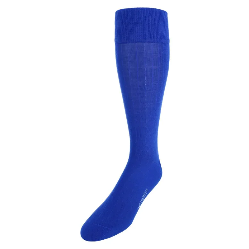 Sutton Fine Merino Wool Solid Color Ribbed Socks made by Trafalgar