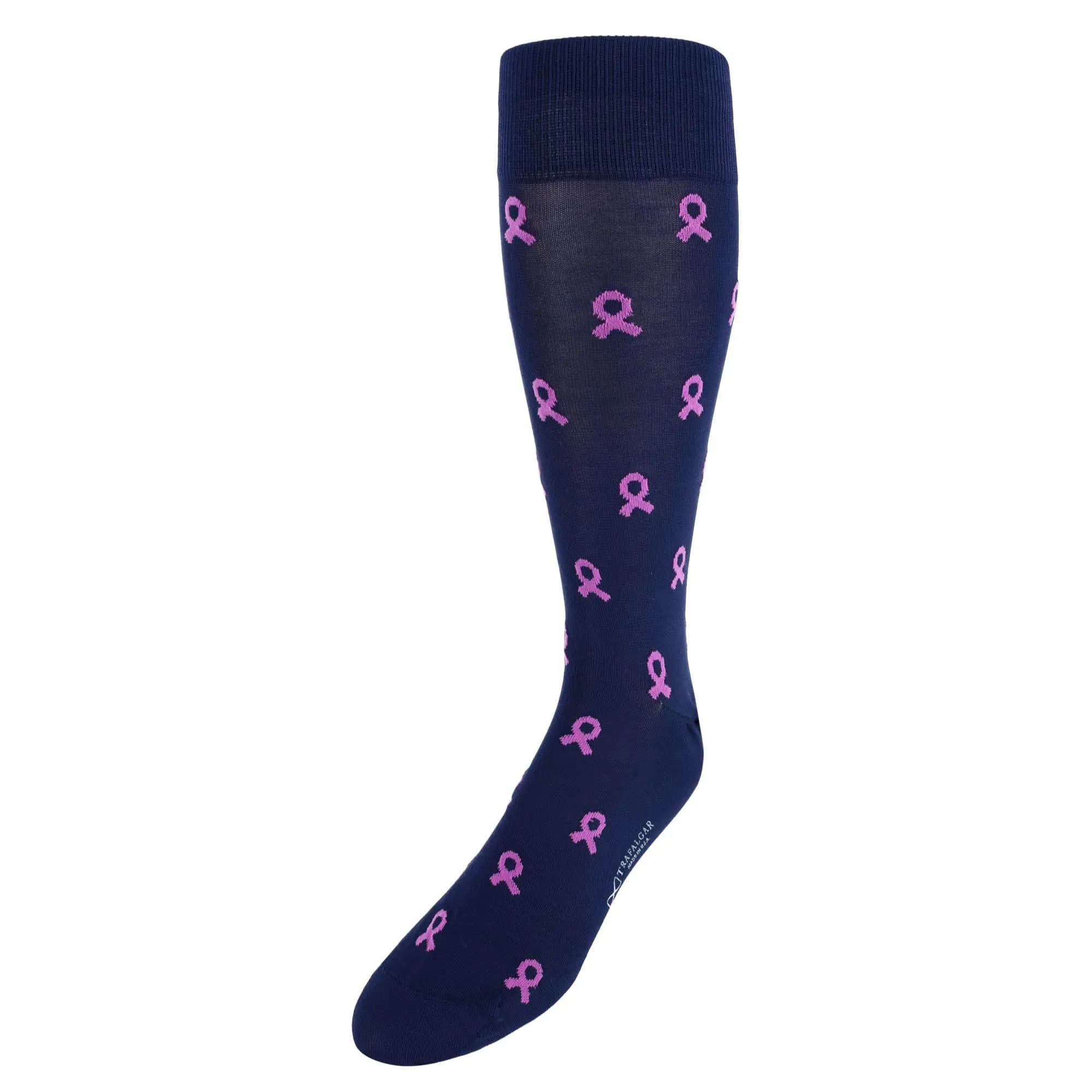 Breast Cancer Awareness Mid-Calf Mercerized Cotton Socks sold by Trafalgar product image thumbnail 2