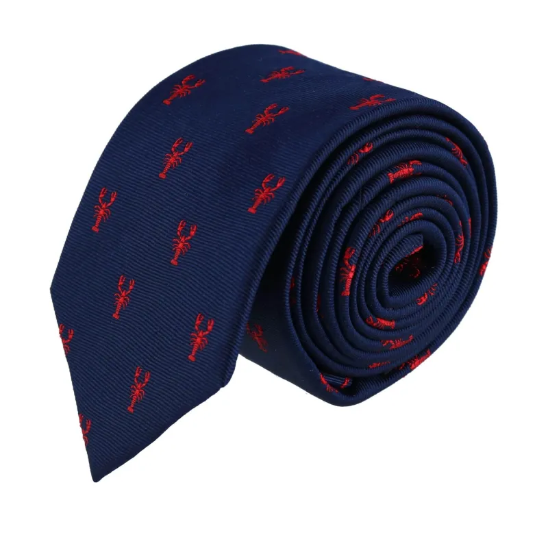 Stonington Lobster Novelty Silk Necktie made by Trafalgar