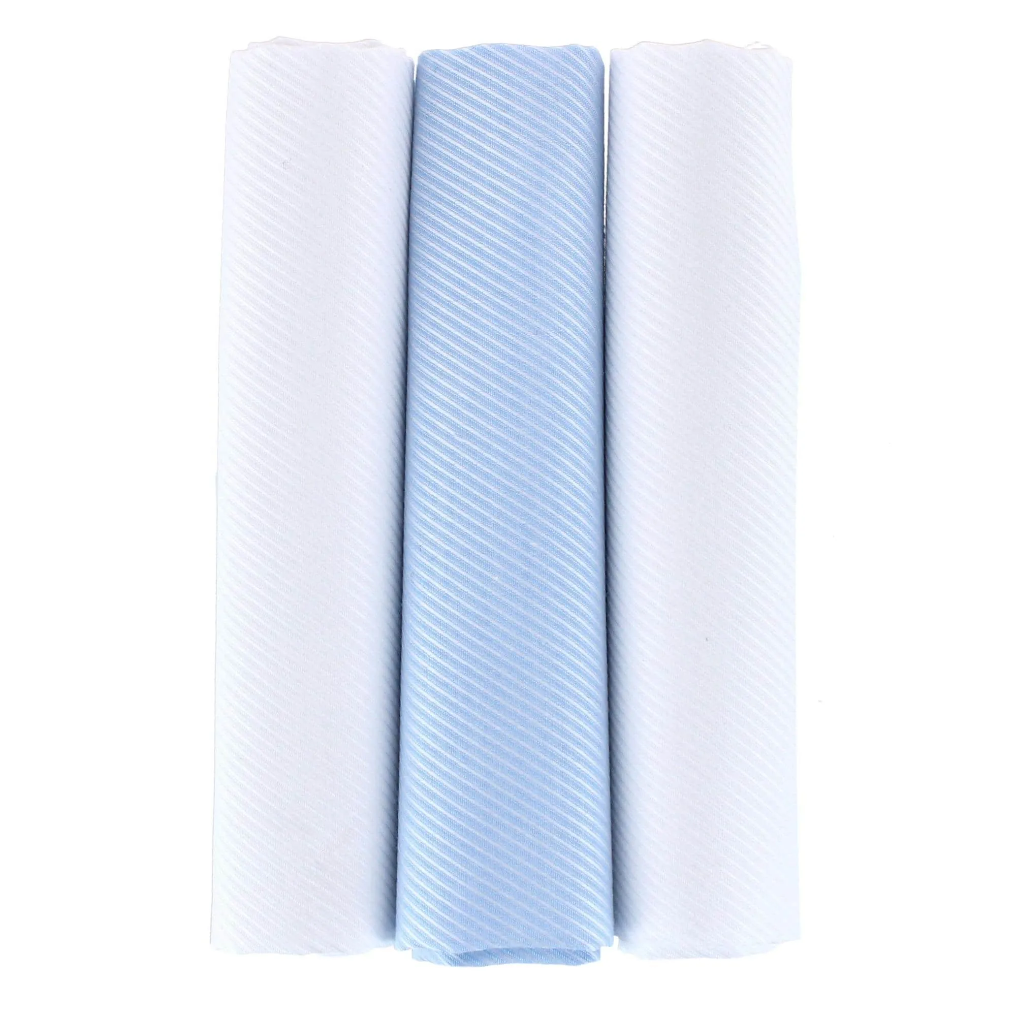 Niles Pinstripe Cotton Handkerchiefs (Pack of 3) sold by Trafalgar