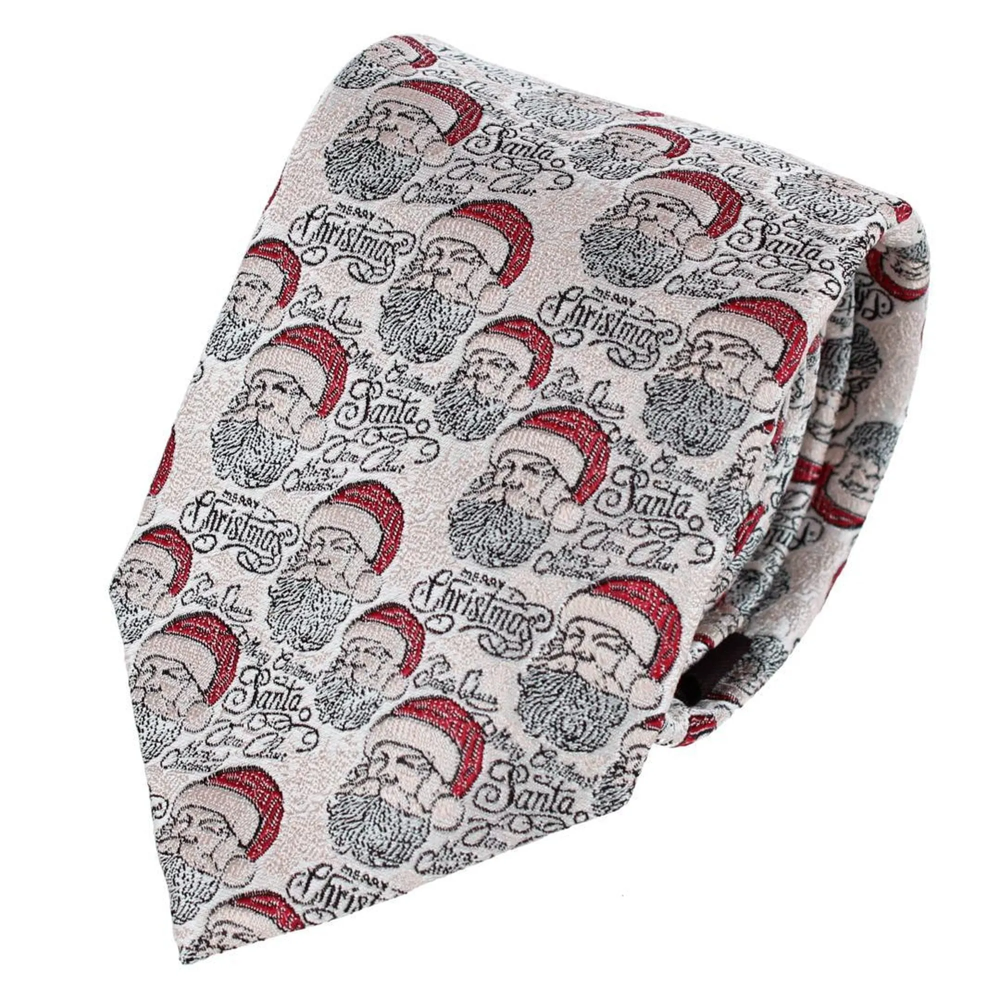 Santa Claus Is Watching Silk Tie and Pocket Square Bundle sold by Trafalgar product image thumbnail 3