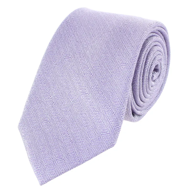 Classy Herringbone Wool Blend Business Necktie made by Trafalgar