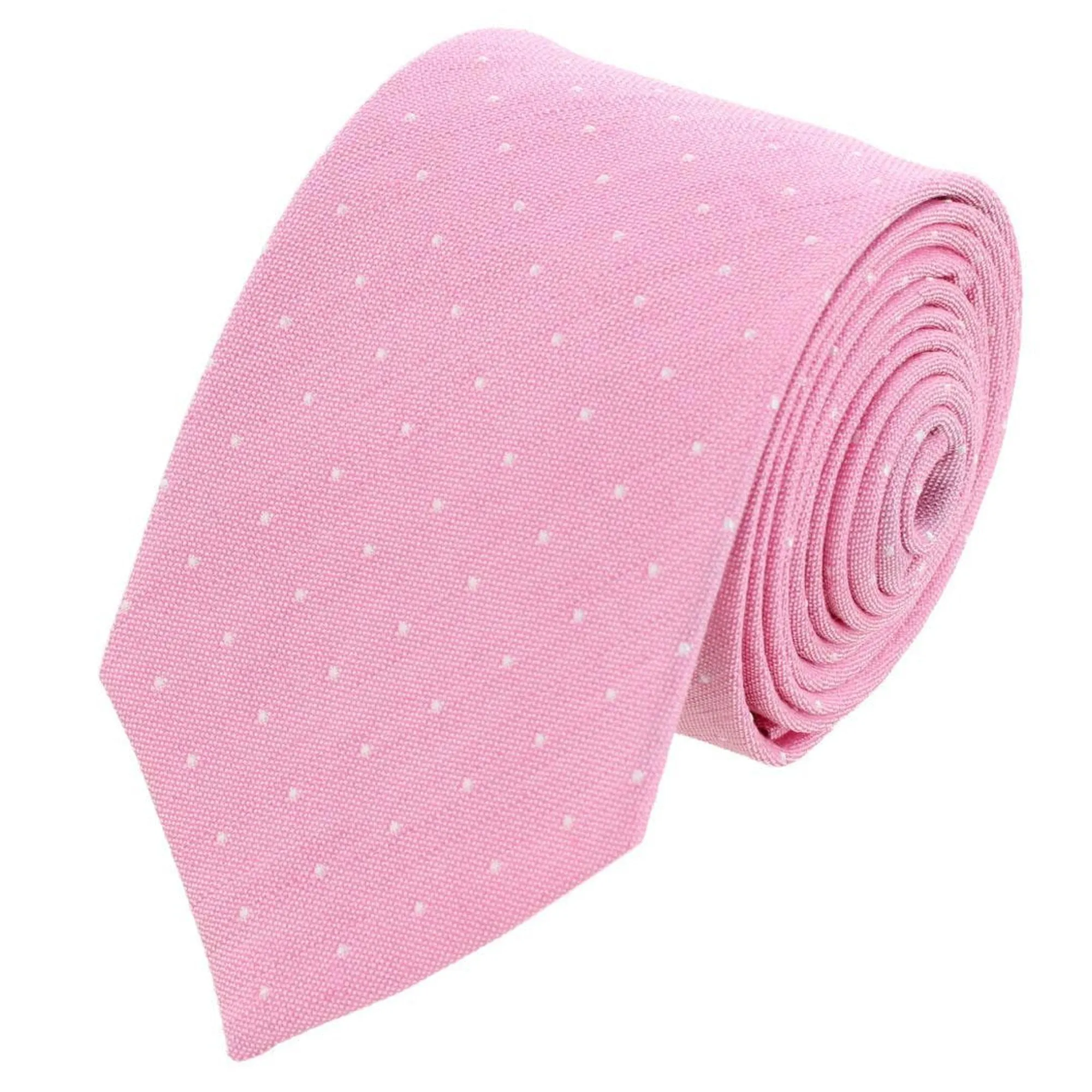 Churchill Chambray Polka Dot Necktie & Gatsby Silk Pocket Square Bundle sold by Trafalgar product image thumbnail 5