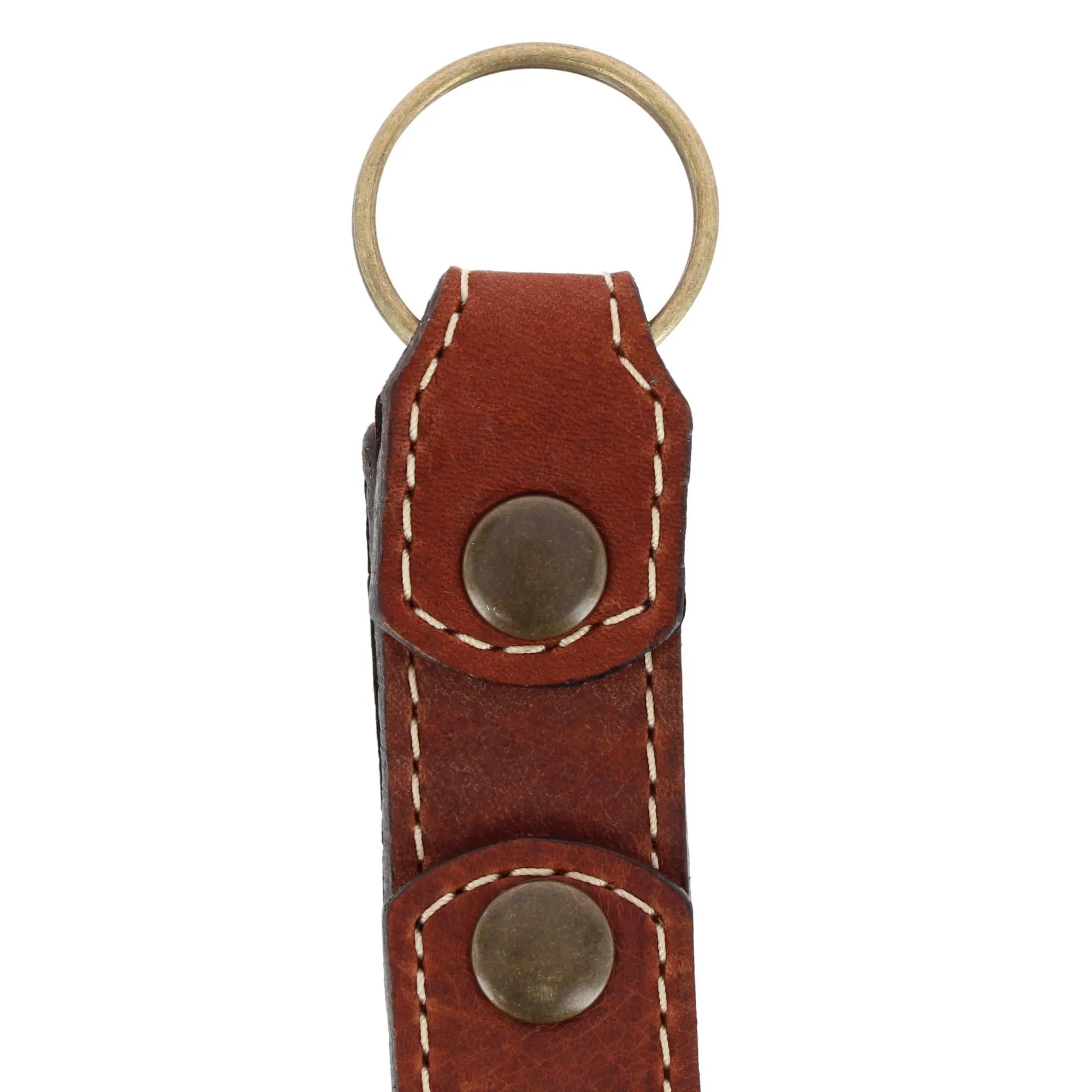 Battuta Removable Snap Vintage Bison Leather Keyring sold by Trafalgar product image thumbnail 5