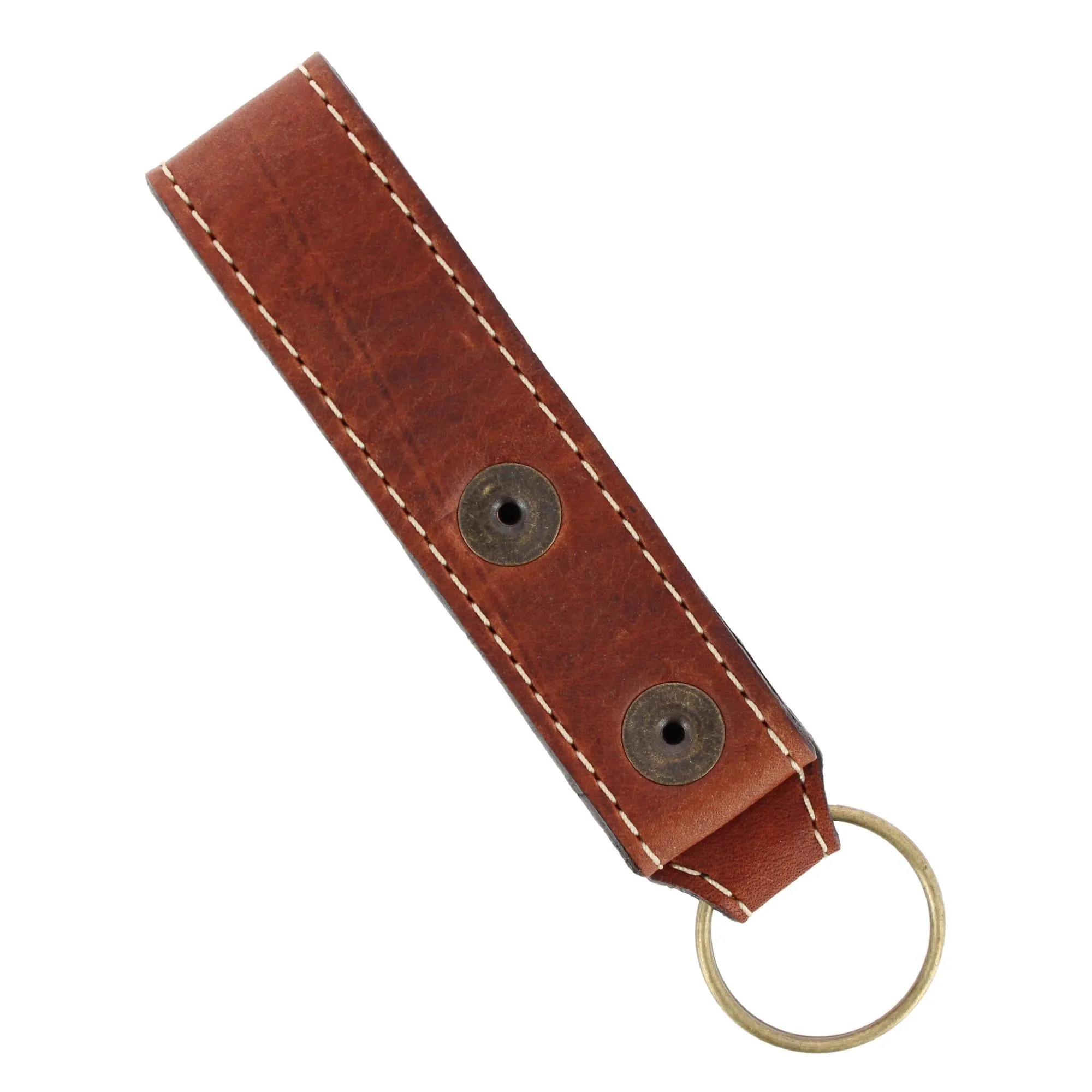 Battuta Removable Snap Vintage Bison Leather Keyring sold by Trafalgar product image thumbnail 4