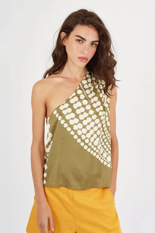 The Odes Lola Top in Olive sold by Traffic People