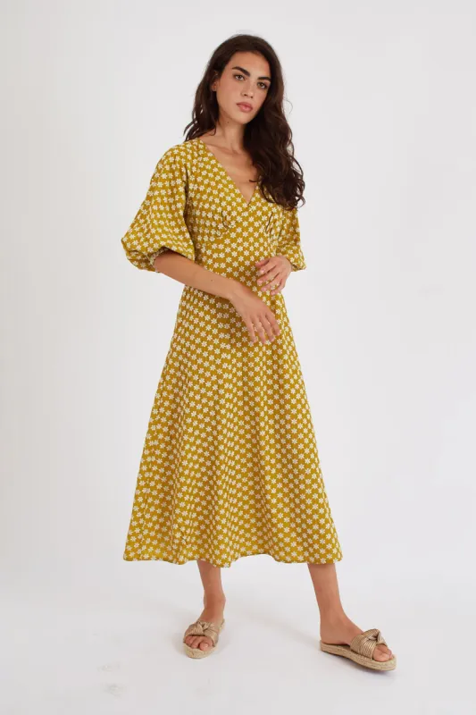 The Chorus Gloria Dress in Green sold by Traffic People