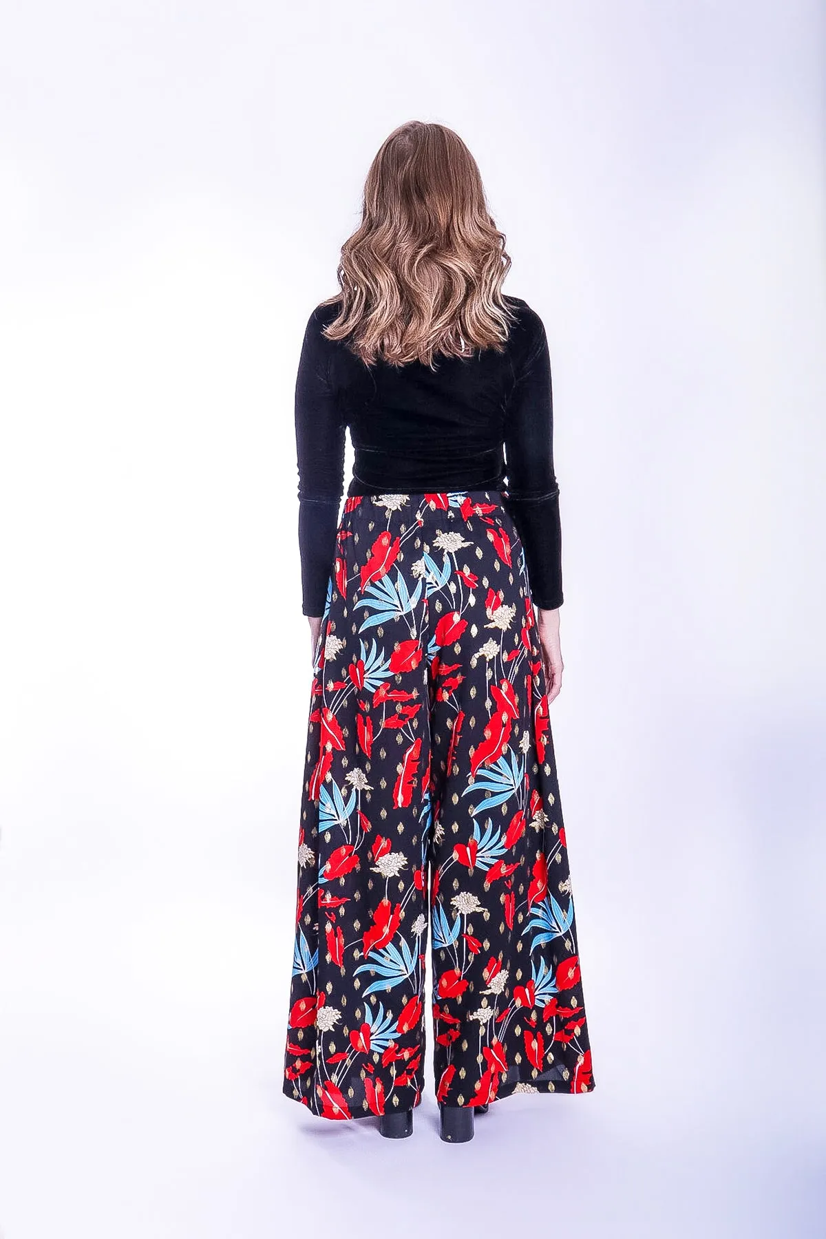 Mustique Maggie Wide Leg Palazzo Trousers in Floral Print sold by Traffic People product image thumbnail 4