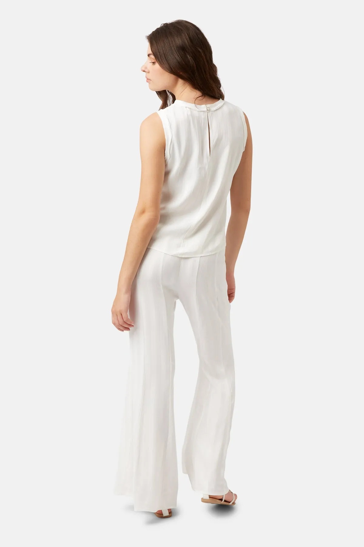 Telling Stories Kick Flare Trousers in White sold by Traffic People product image thumbnail 3