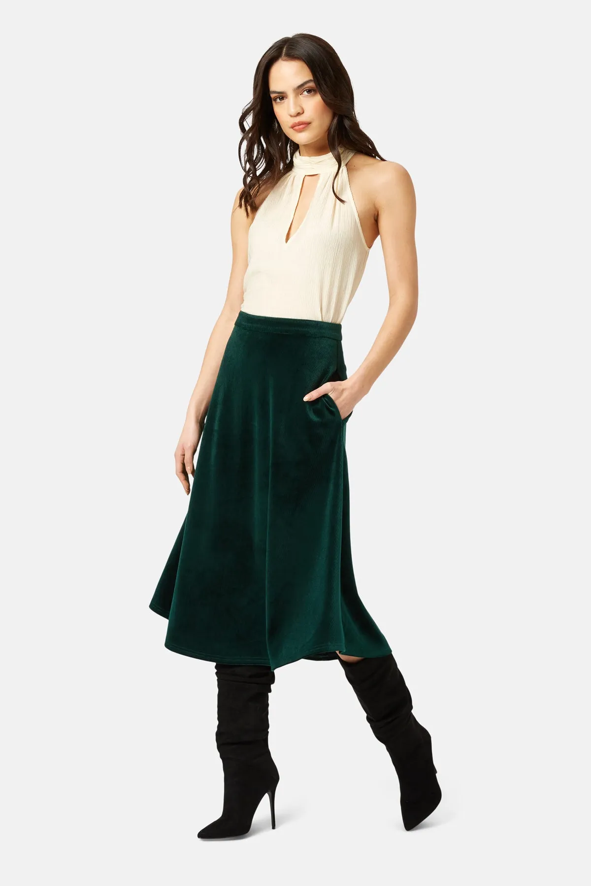 Corrie Bratter Returns Cord Skirt in Green sold by Traffic People product image thumbnail 2