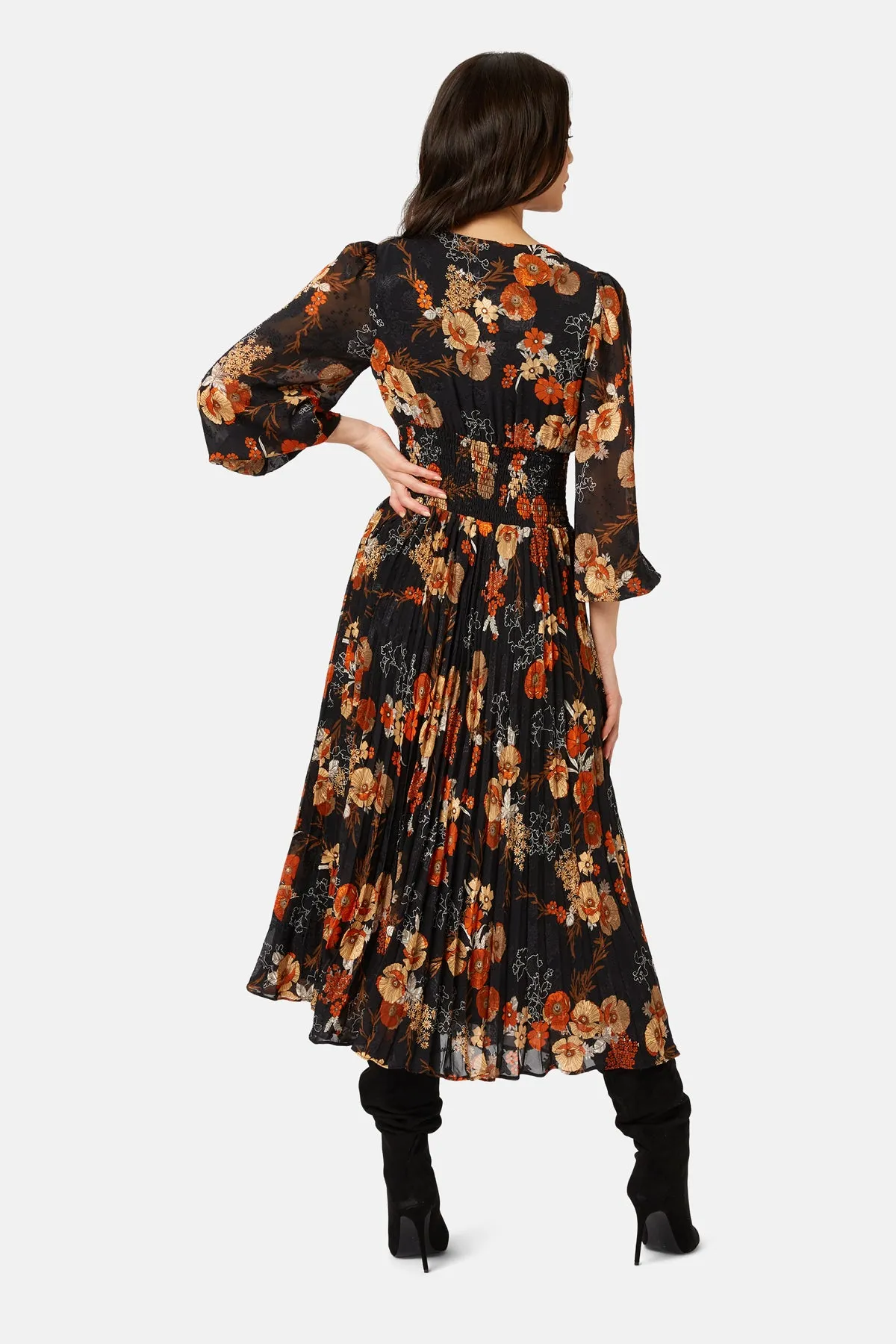 Fragrant Lies Black Floral Aurora Dress sold by Traffic People product image thumbnail 3