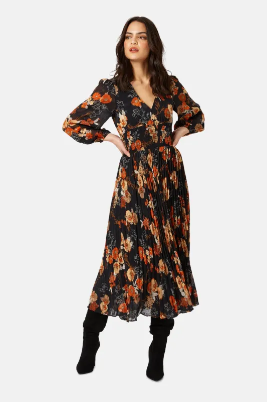 Fragrant Lies Black Floral Aurora Dress sold by Traffic People