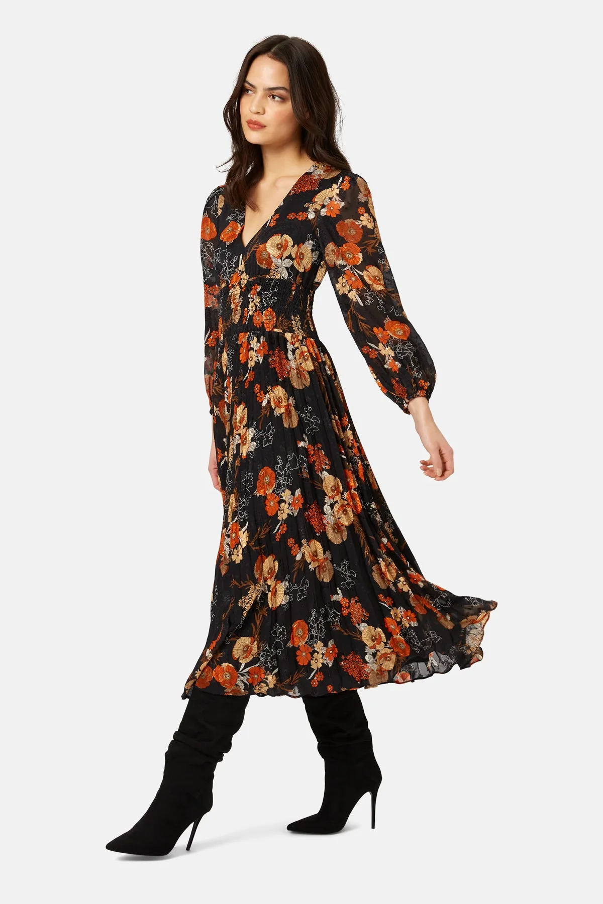 Fragrant Lies Black Floral Aurora Dress sold by Traffic People product image thumbnail 2