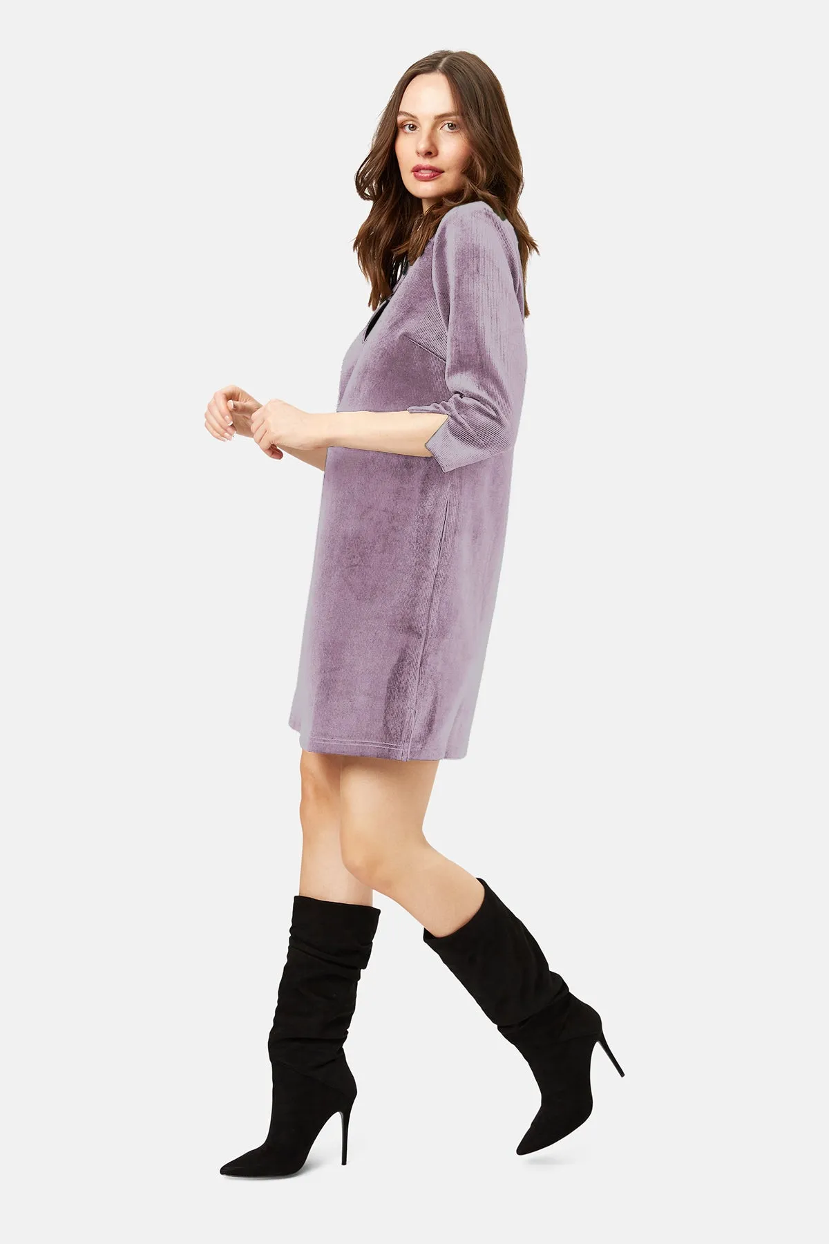 Corrie Bratter Returns Purple Cord Breathless Dress sold by Traffic People product image thumbnail 2
