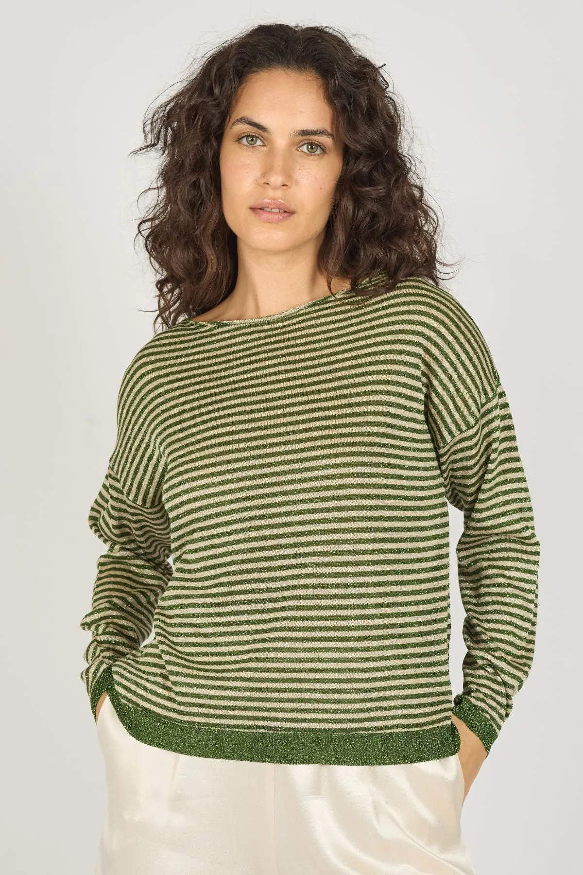 Tuscan Hills Maude Jumper in Green sold by Traffic People