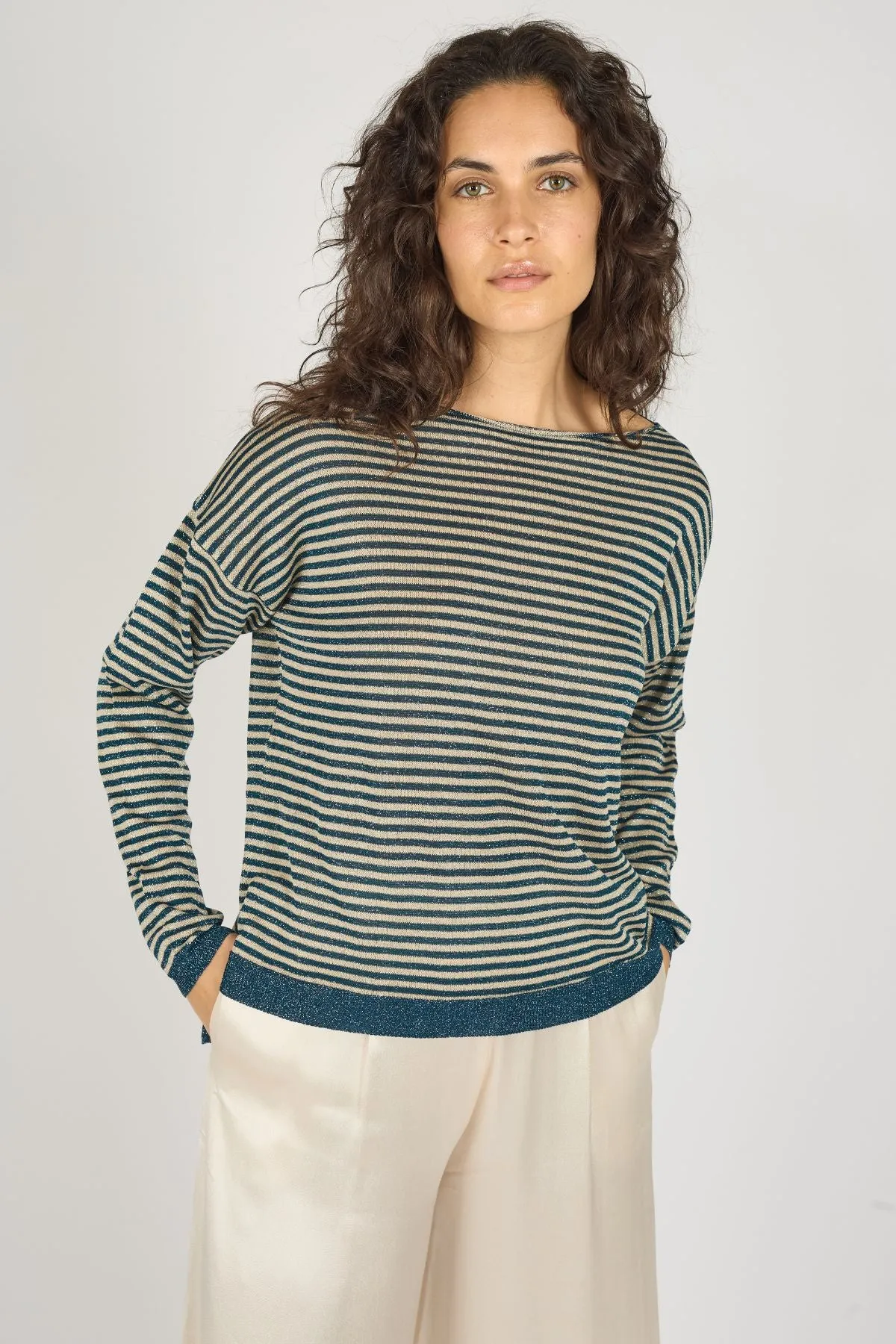 Tuscan Hills Maude Jumper in Blue sold by Traffic People