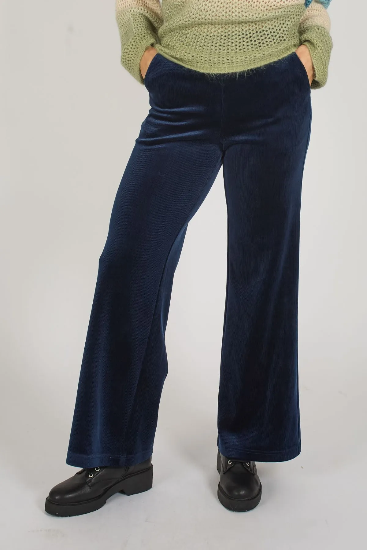 Corrie Bratter Clan Trousers in Navy sold by Traffic People