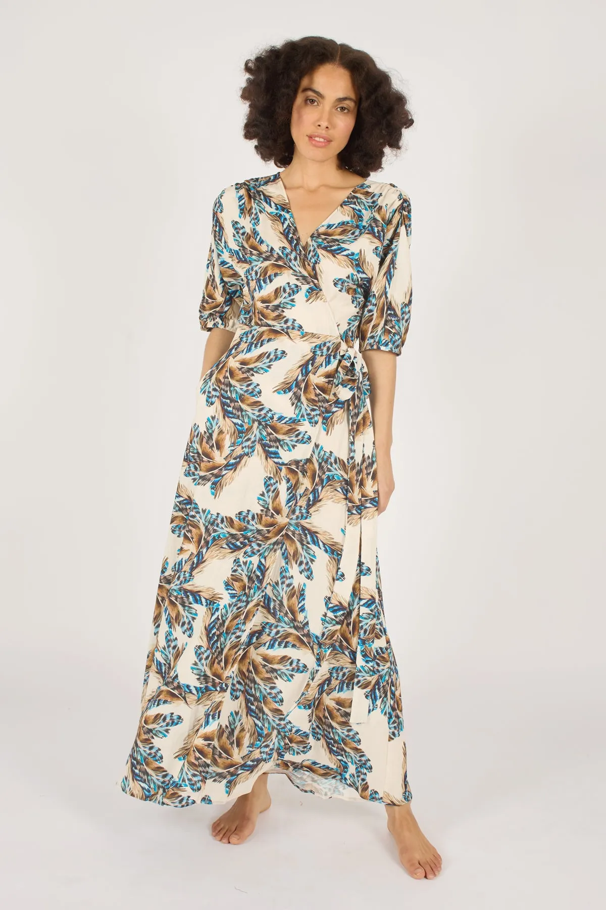 Feckless Feathers Charlie Wrap Dress sold by Traffic People product image thumbnail 2