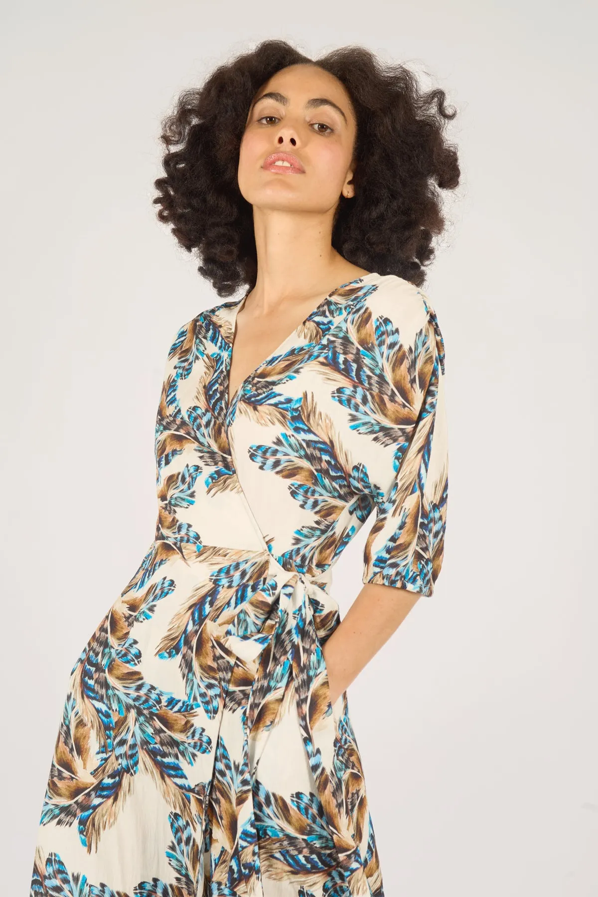 Feckless Feathers Charlie Wrap Dress sold by Traffic People product image thumbnail 4