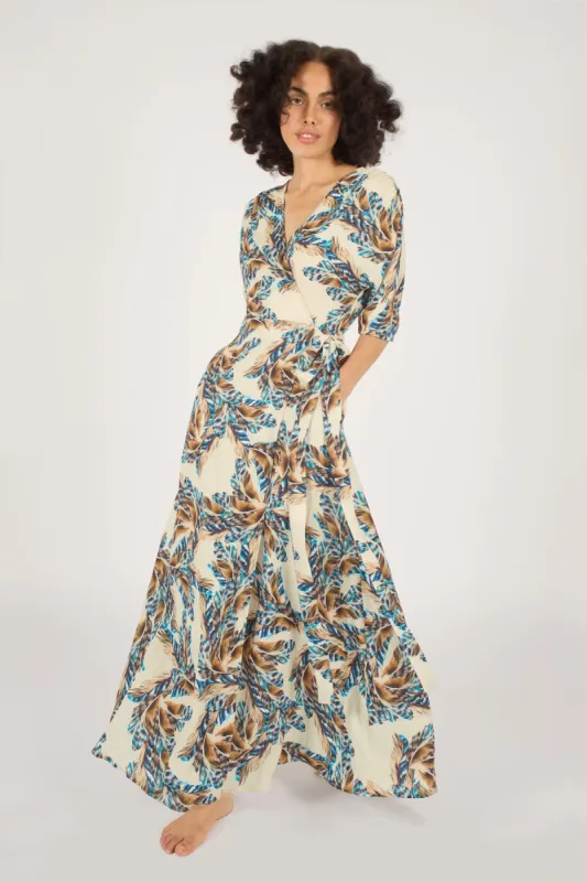 Feckless Feathers Charlie Wrap Dress sold by Traffic People