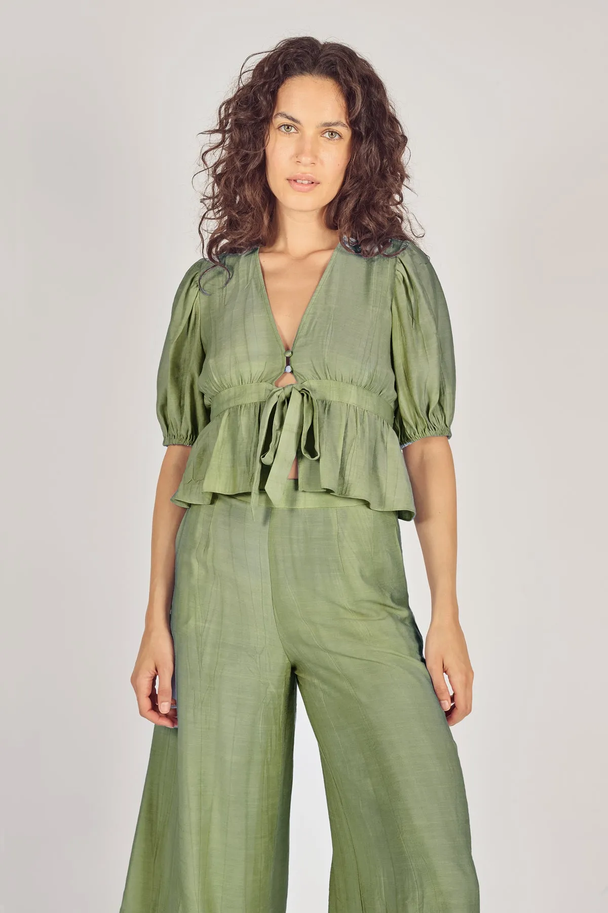 Sunkissed Wide Boy Trousers in Green sold by Traffic People product image thumbnail 5