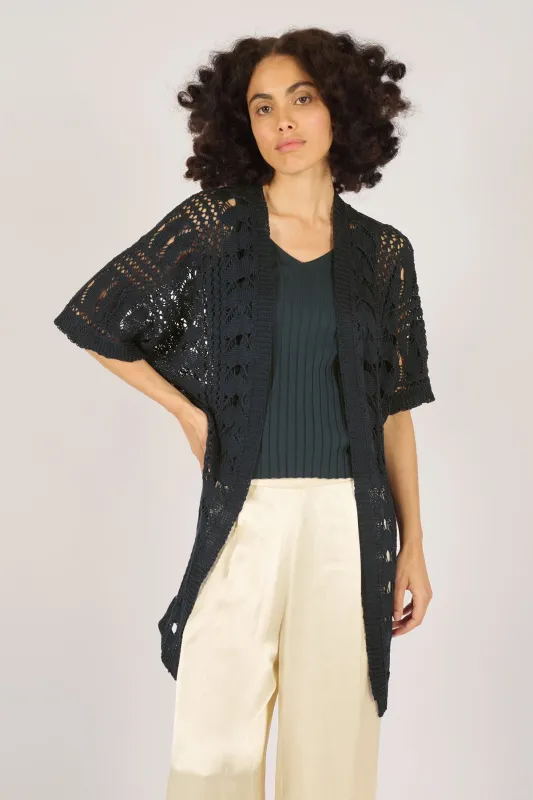 Summer Madness Blush Cardie in Navy sold by Traffic People