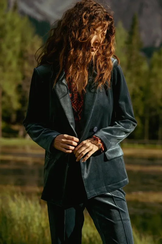 Corrie Bratter Ava Rose Jacket in Blue sold by Traffic People