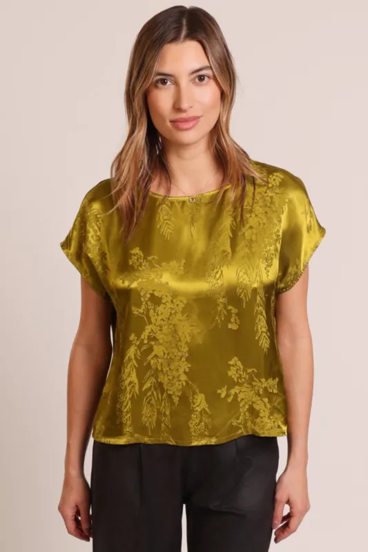 From A Distance Grace Top in Olive made by Traffic People