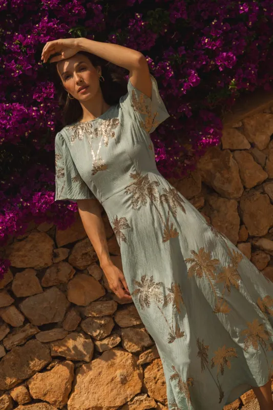 Palms of Gold Rene Dress made by Traffic People