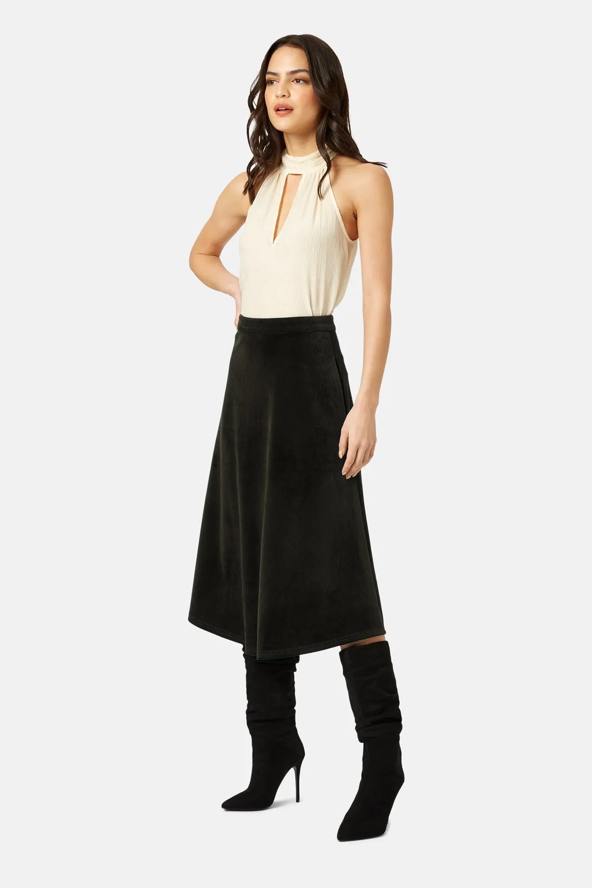 Corrie Bratter Returns Cord Skirt in Black sold by Traffic People product image thumbnail 2