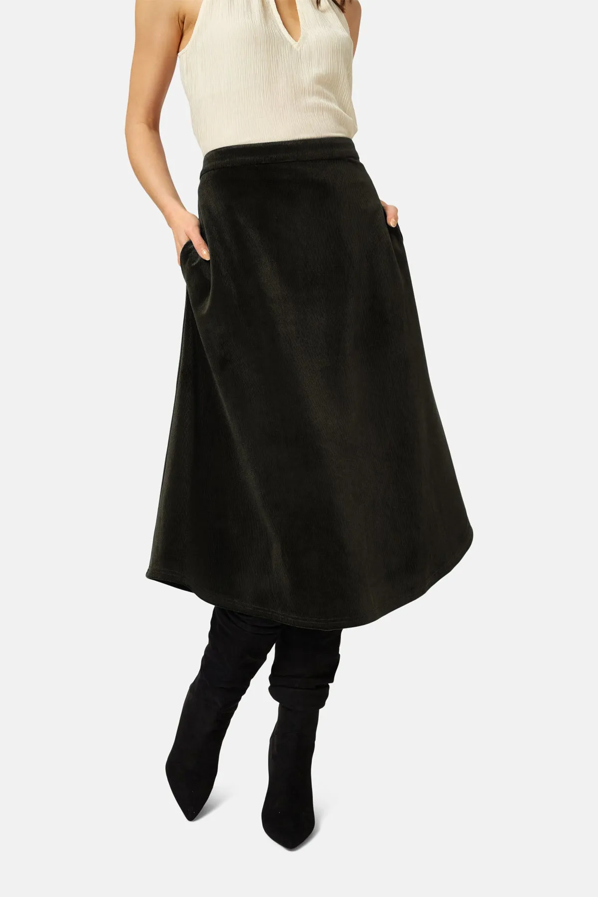 Corrie Bratter Returns Cord Skirt in Black sold by Traffic People product image thumbnail 3
