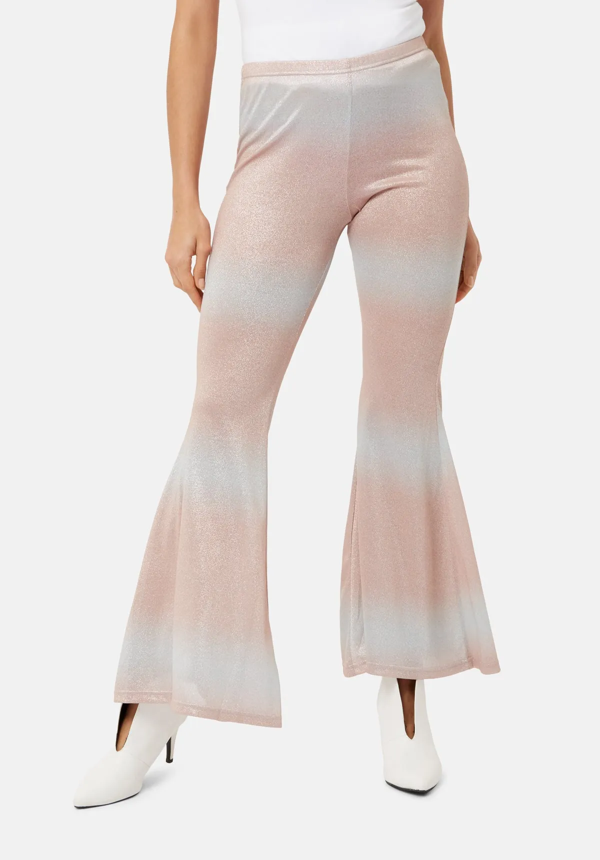 Flaunt and Flare Metallic Fitted Trouser in Pink and Silver sold by Traffic People product image thumbnail 4