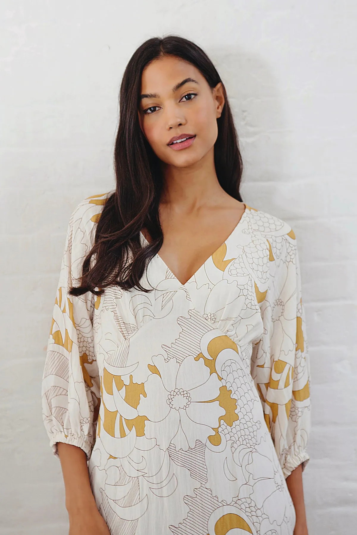 Deanie Loomis Gloria Dress in Mustard sold by Traffic People product image thumbnail 5