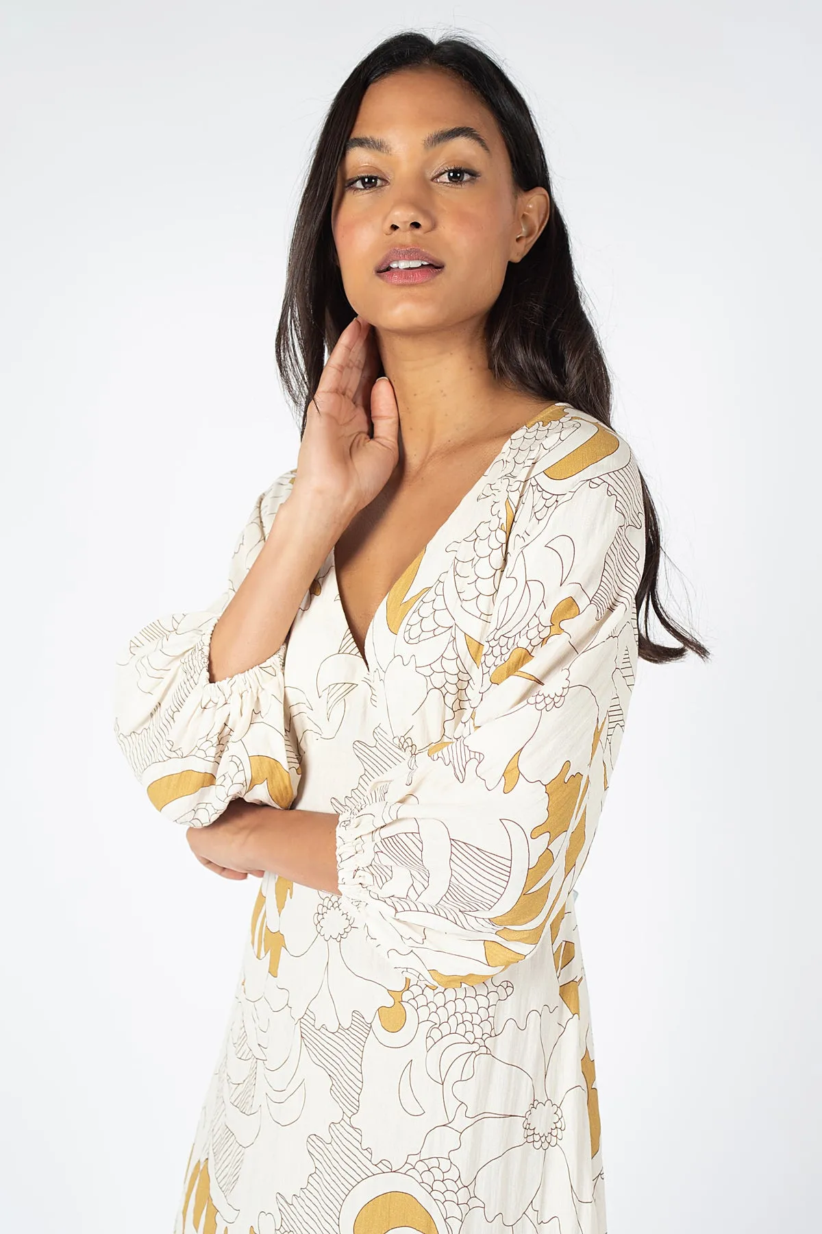 Deanie Loomis Gloria Dress in Mustard sold by Traffic People product image thumbnail 3