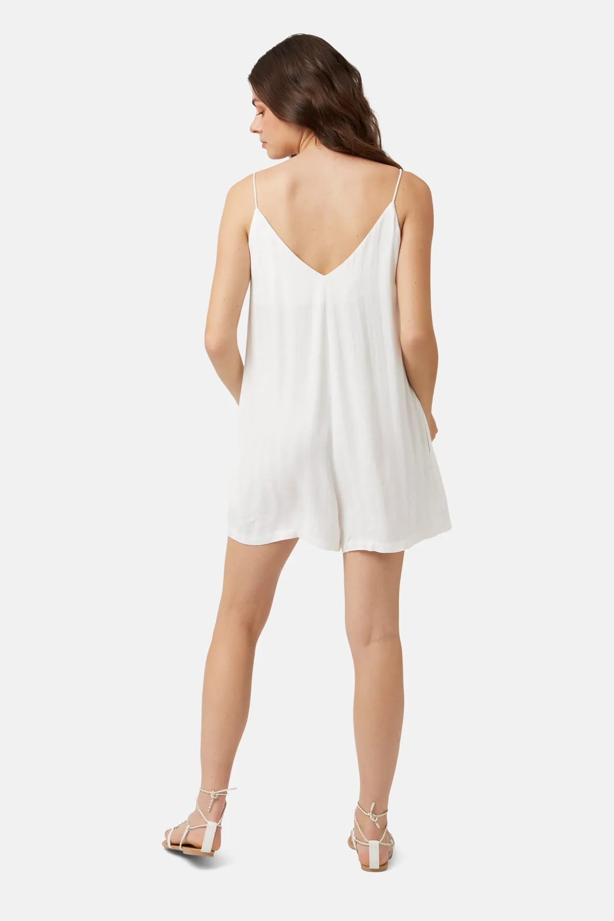 Telling Stories Romper Playsuit in White sold by Traffic People product image thumbnail 4