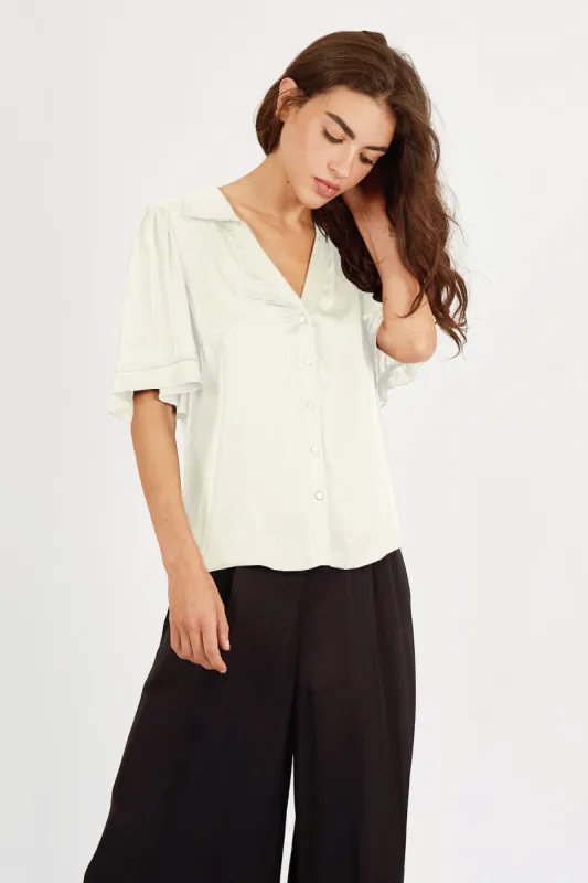 In Plain Sight Claude Shirt in Cream sold by Traffic People