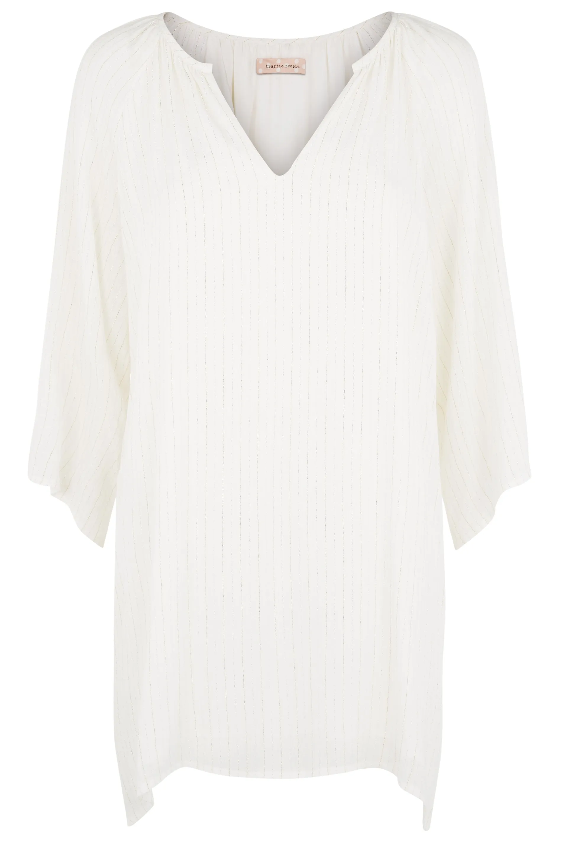 Moments Metallic Stripe Mini Dress in White sold by Traffic People product image thumbnail 5