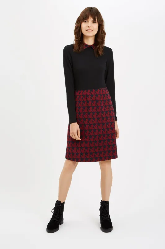 Top N' Tail Mini Long Sleeve Dress in Wine sold by Traffic People