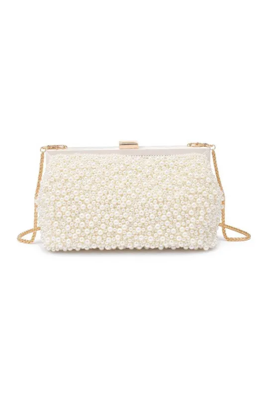Urban Expressions Samira Evening Bag - Ivory sold by Trashy Diva